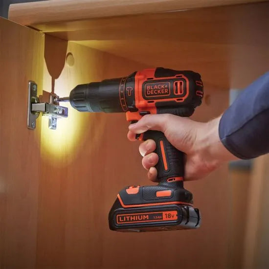 Black+Decker® 18V Lithium-ion Drill Driver And 160 Accessories In A Click & Connect Box