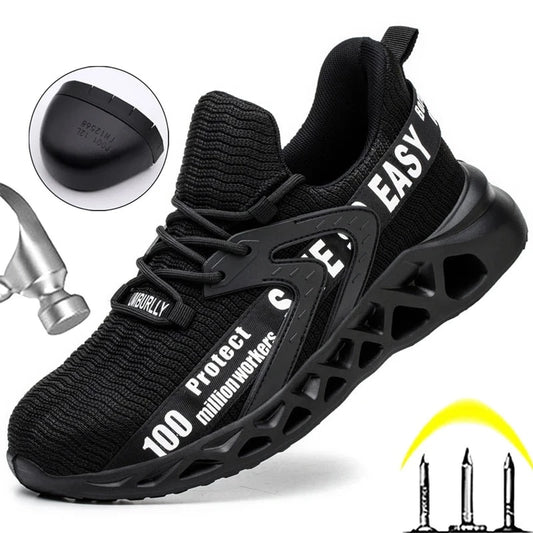 Fashion Light Safety Shoes Comfortable Puncture-Proof Non-Slip Work Shoes