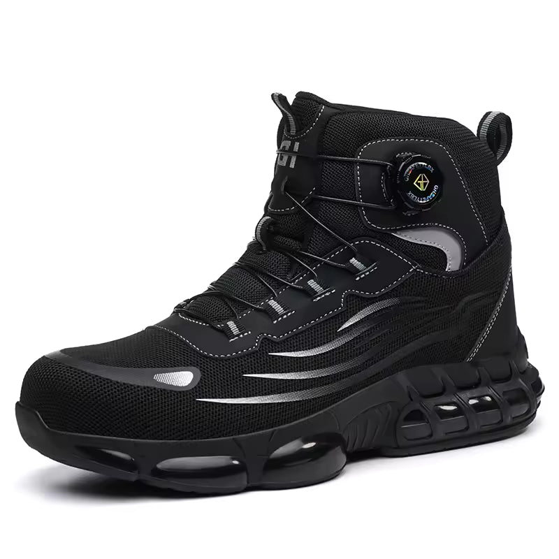 New Rotating Button Safety Shoes Anti-smash Anti-puncture Work Shoes