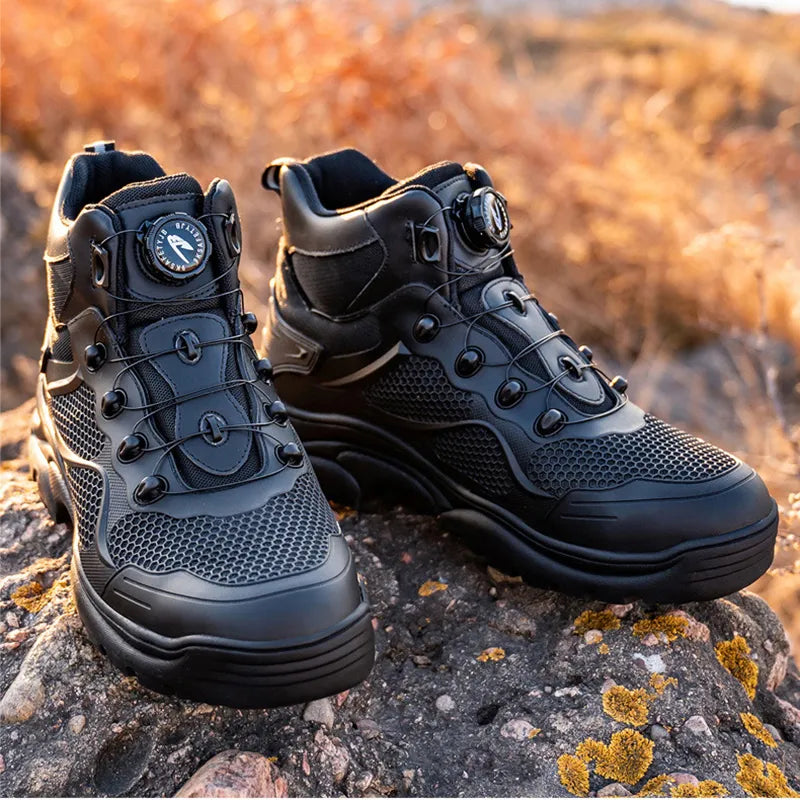 Top Grade Rotary Buckle Work Safety Boots Indestructible