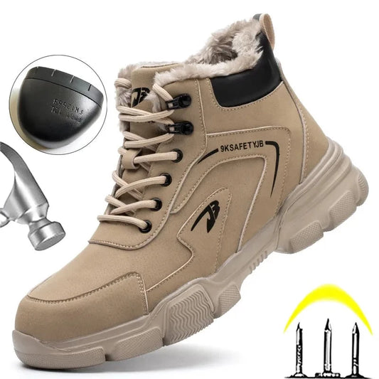 New Work Safety Boots Anti-smash Anti-puncture Steel Toe