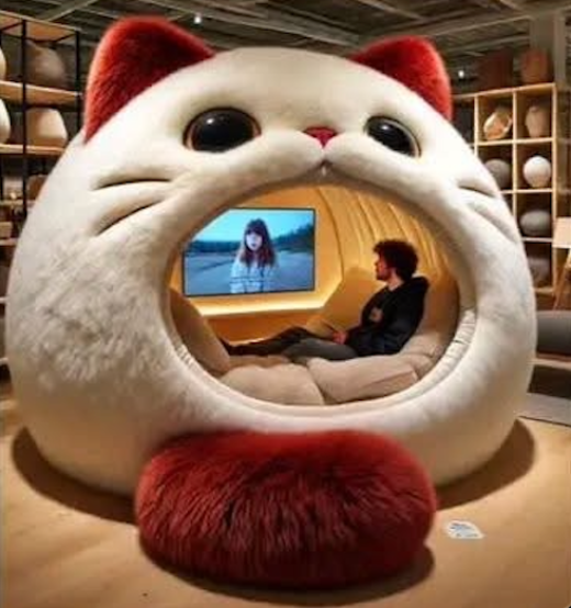 Ultimate Cozy Cat Lounge Pod - Plush, Furry & Adorable! 🐾
