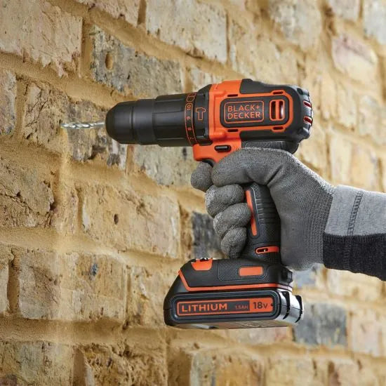 Black+Decker® 18V Lithium-ion Drill Driver And 160 Accessories In A Click & Connect Box