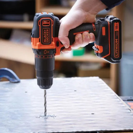 Black+Decker® 18V Lithium-ion Drill Driver And 160 Accessories In A Click & Connect Box
