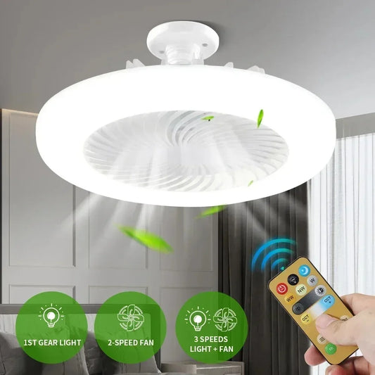 Smart Ceiling Fan with Remote Control and LED Light