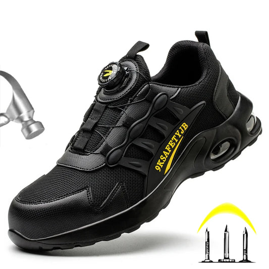 Indestructible Lightweight Work Shoes Safety Shoes Rotating Button